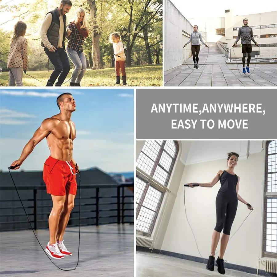 1PC Fast Skipping Rope, Wire Skipping Rope, Sports Adjustable Skipping Rope, Fitness Training, Household Sports Equipment