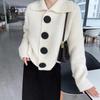 Autumn and Winter New Women's Cardigan Coat Women's Top Loose Fashion Polo Knitted Sweater Woman Fashion Clothing