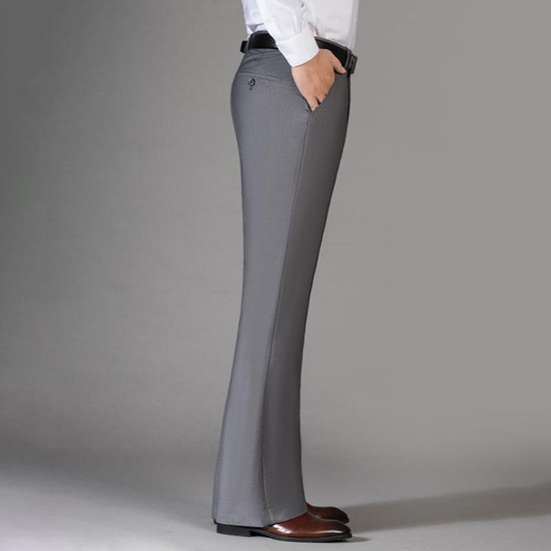 Men's Plus Size Flared Dress Pants Business Office Trousers