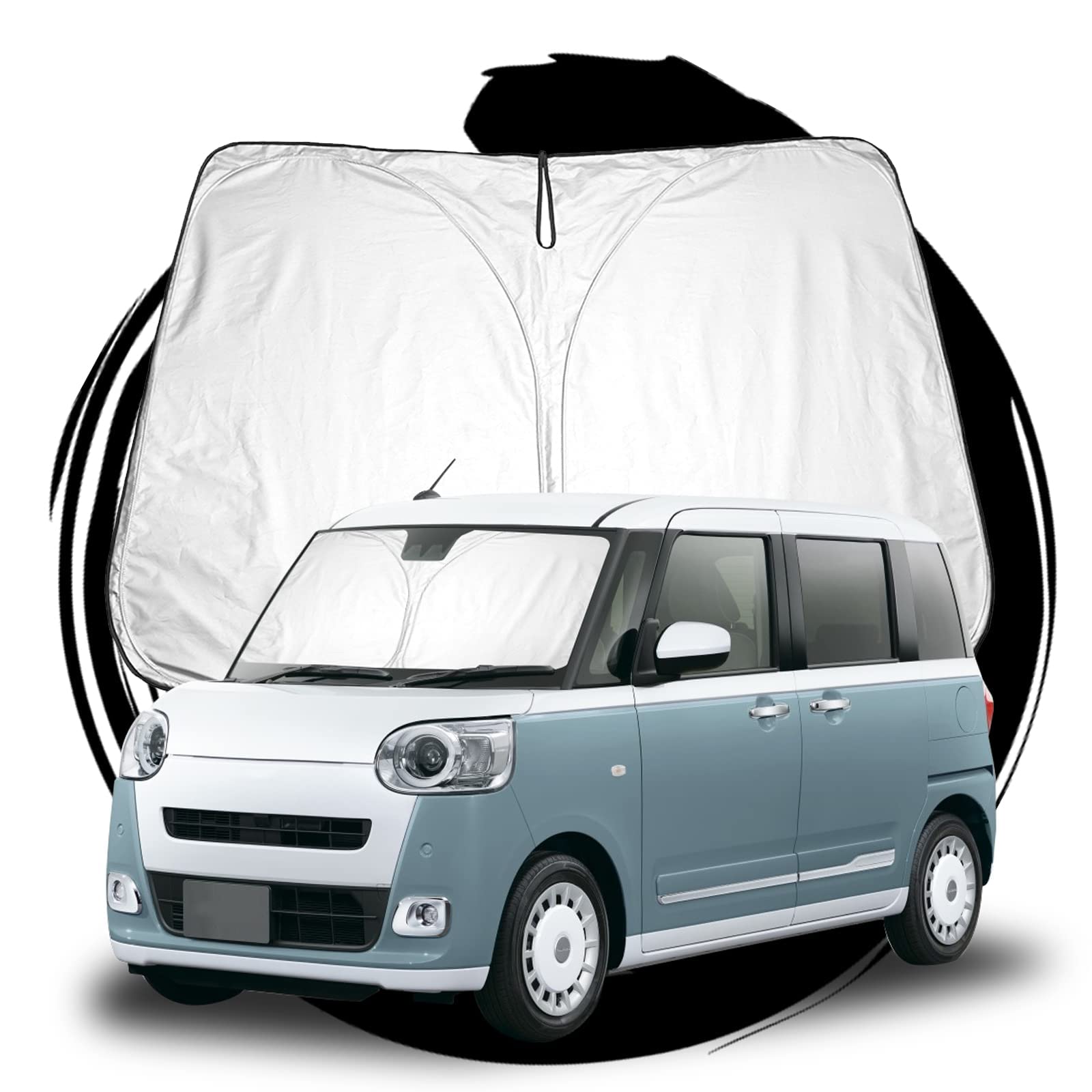 

ruiya Улучшенная модель 2022 года Daihatsu Move Canvas 850 850s 860s Солнцезащитный козырек на лобовое стекло Зонт New Daihatsu Move Canvas серебряный