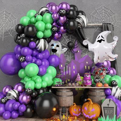 Halloween Ballon Kranz Bogen Set Geist Aluminiumfolienballon Kranz Party Dekorationen Ballon