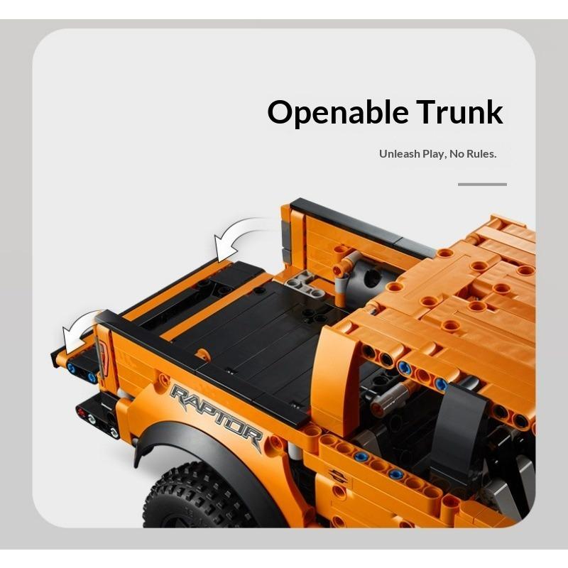OrangeRaptor F-150 Pickup Off-road Car Puzzle Assembled Building Block Boy