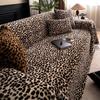 Winter Thickened Warm Leopard Print Plush Sofa Seat Cushion Solid Color Sofa Cover Cloth Sofa Seat Cushion Living Room