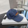 New baseball cap embroidered duck tongue hat for men and women, fashionable and versatile horizontal bar sun hat