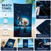 T-Tom a-and J-Jerry Starry Night Beach Towel Full Moon Water Reflection Print Quick Dry Towel Pool Camping Kids Teens Gift