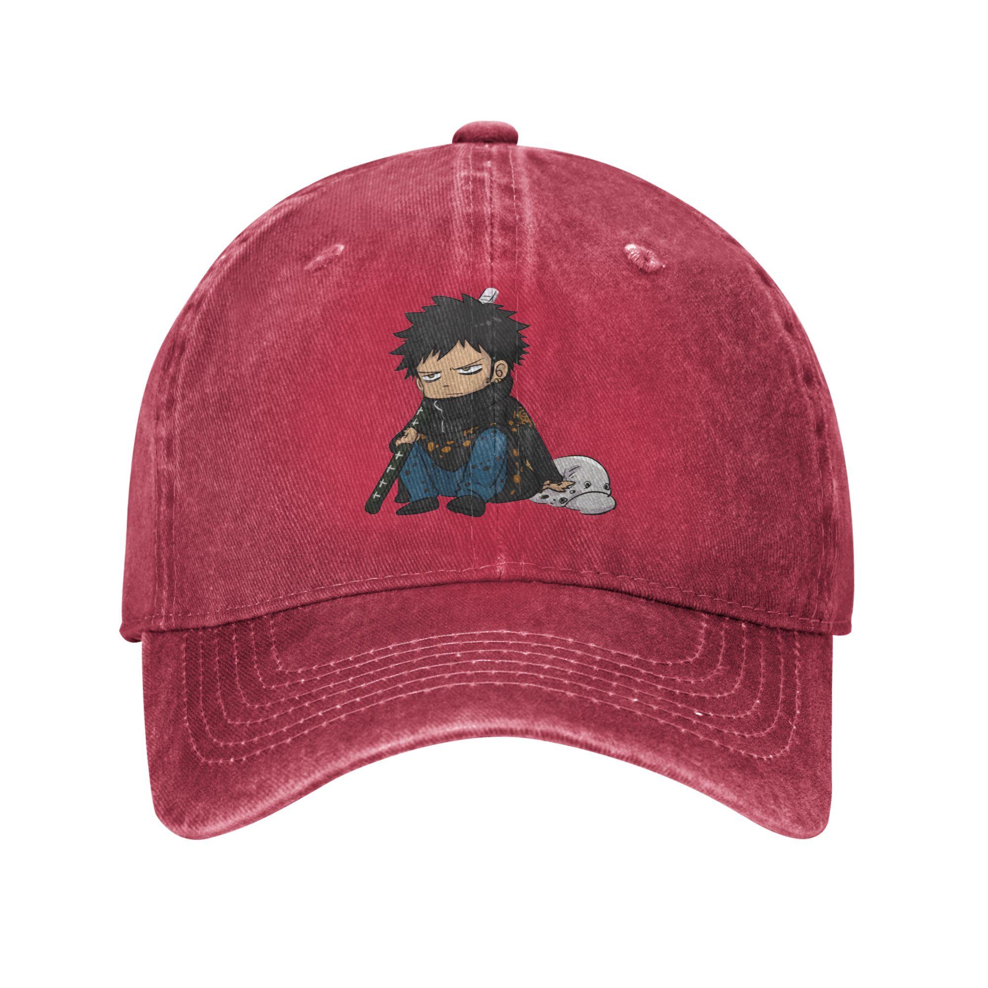 One Piece Multicolor Hat Peaked Womens Cap Chibi Trafalgar Law Personalized Visor Protection Hats One Size