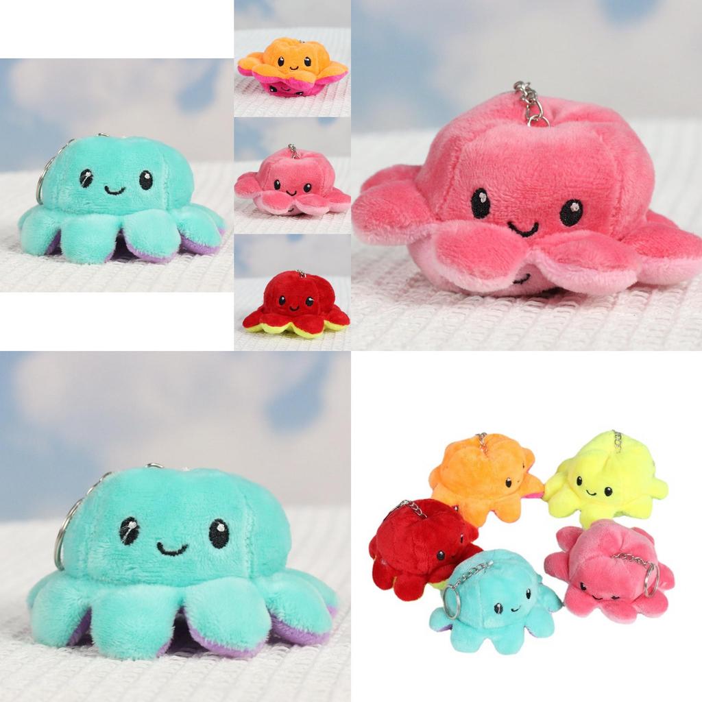 Adorable Plush Octopus Keychain Soft Toy Cute Animal Doll Bag Charm For Kids