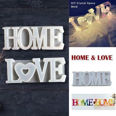 DIY Kristallform Handgefertigter Anhänger Handwerk Buchstabenform Hochglanzform ZUHAUSE LIEBE Form Seife Silikonform