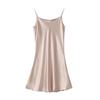 Women's Ice Silk Camisole Pajamas with Chest Pads - Summer 2024 Nightdress, Thin Tencel Silk Home Wear