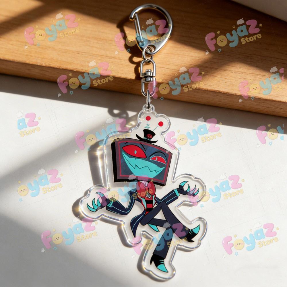 Cool Cartoon Chibi Alastor Vox Keychain Vox Fan Gift Vox Standee