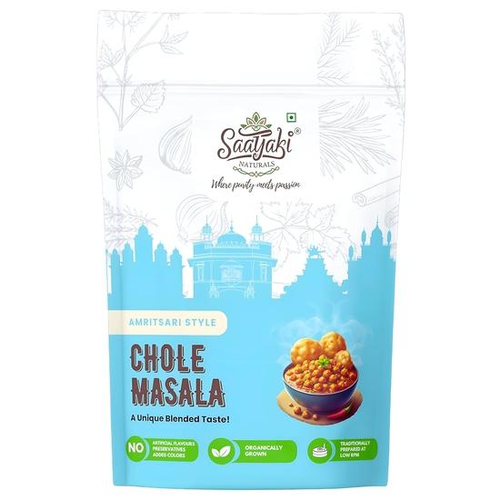 Saatyaki Naturals Amritsari Chole Masala -50gm| Authentic North Indian Spice blend for Chana Masala, Chole Bhature, Chole Kulche| Homemade Style 50GM