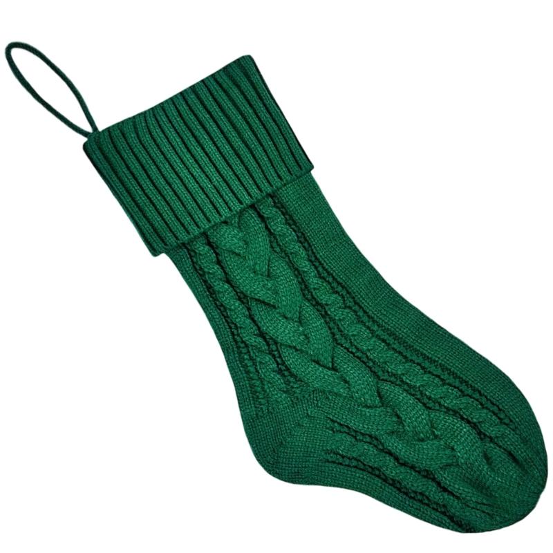Holiday Stocking Large Capacity Knitted Sock For Christmas Gifts Elegant Reusable Festival Home Decoration