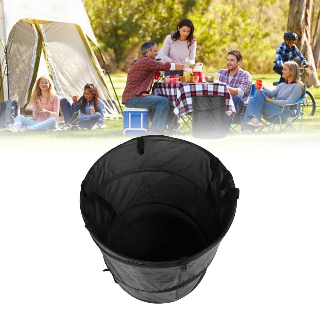 Collapsible Trash Can Waterproof Oxford Cloth Portable Camping Trash Can for Outdoor Balcony Garden