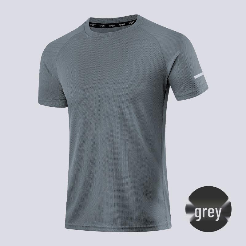 Men's Quick-Dry Loose Fit Sports T-Shirt - Breathable, Sweat-Wicking, Plus Size, Short Sleeve for Summer.