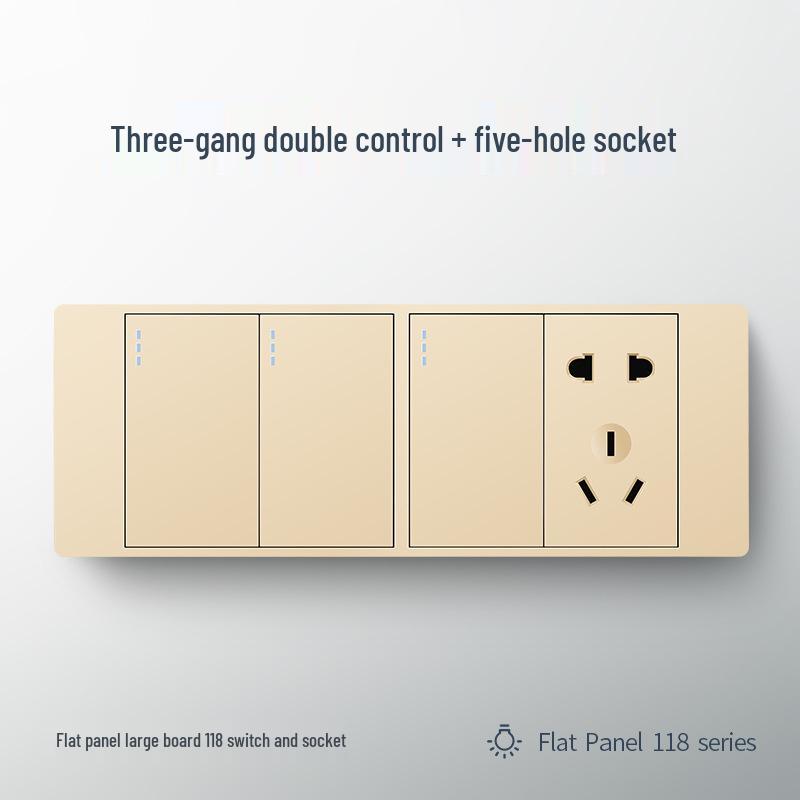 International Electric 118 Type Concealed Multi-Hole Panel: 16A, 6-Hole, 9-Hole, 12-Hole Switch and Socket.