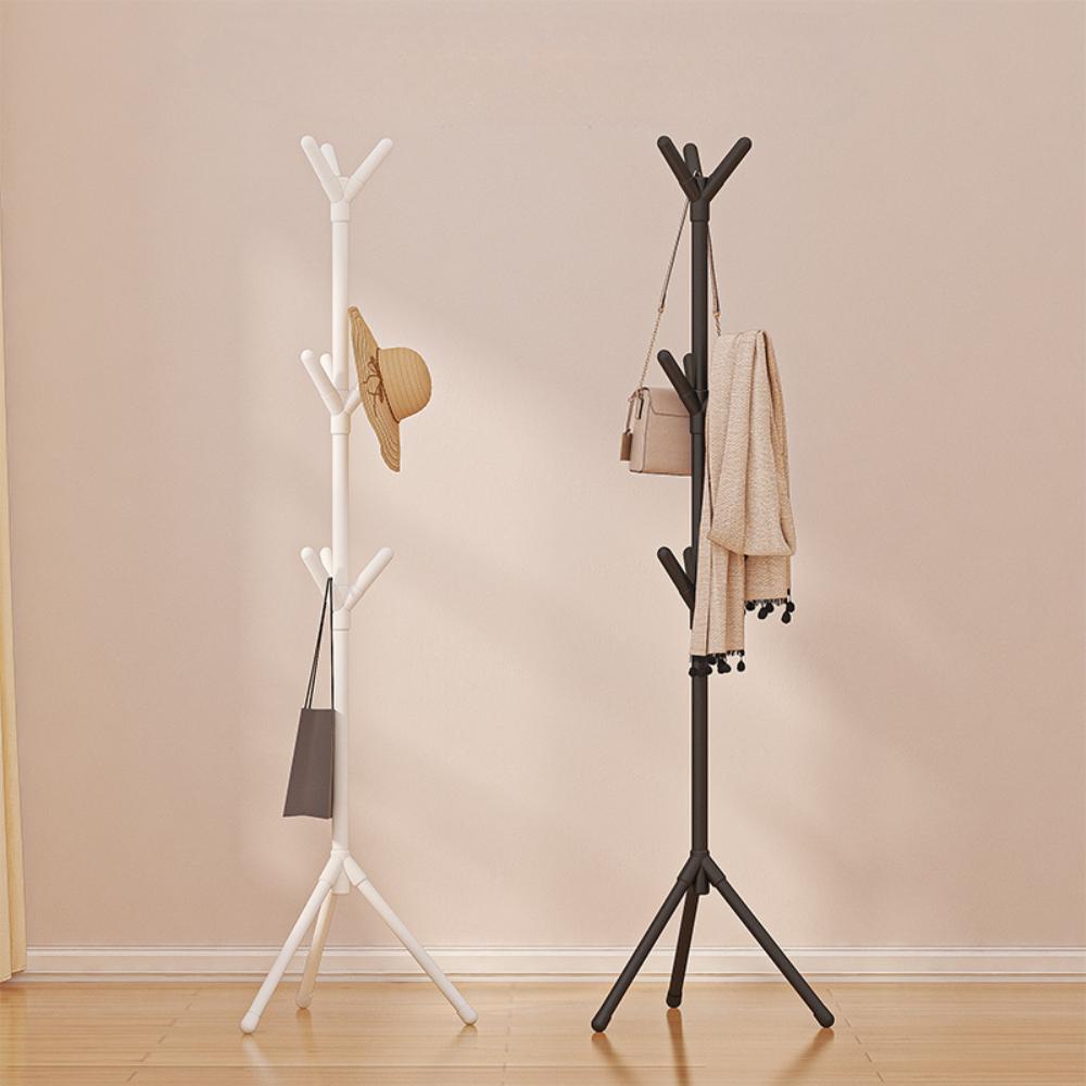 Standing Coat Rack Floor Standing Hook Clothes Hanger Household Clothing Hat Integrated Rack Save Space Bedroom Clothing Shelf