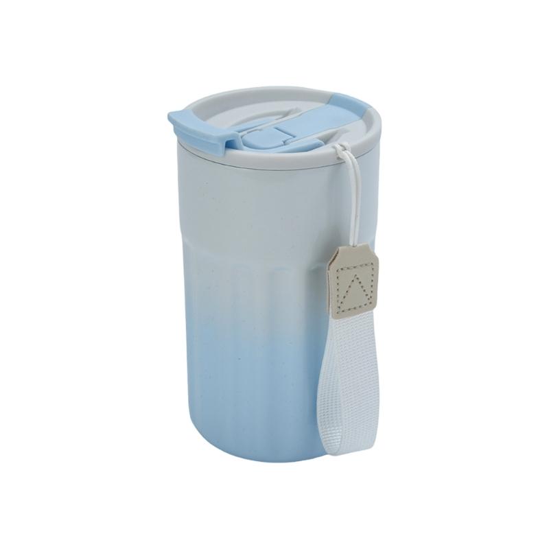 Stainless Steel Insulated Flask Car Drinking Cup for Travel Office 6 Color Ergonomic Handle Water Drinkware