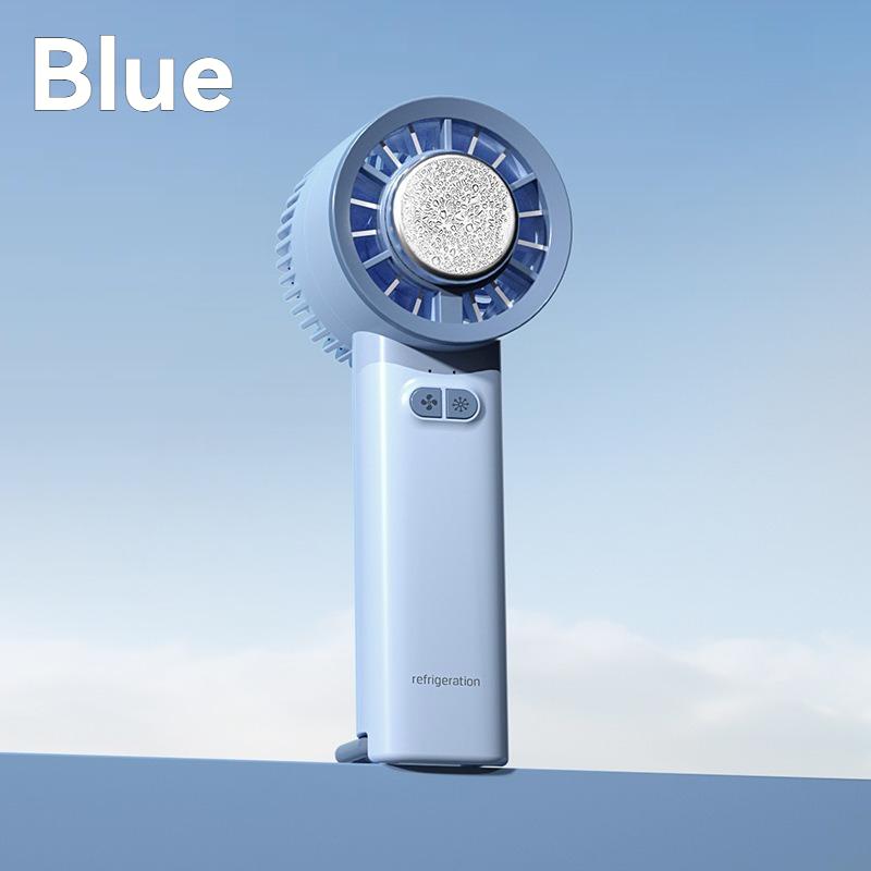 

2025 Handheld Cooling Fan, Semiconductor Ice Mist USB Mini Fan, Portable Desk Fan for Dorm, Office, Outdoor Use синий