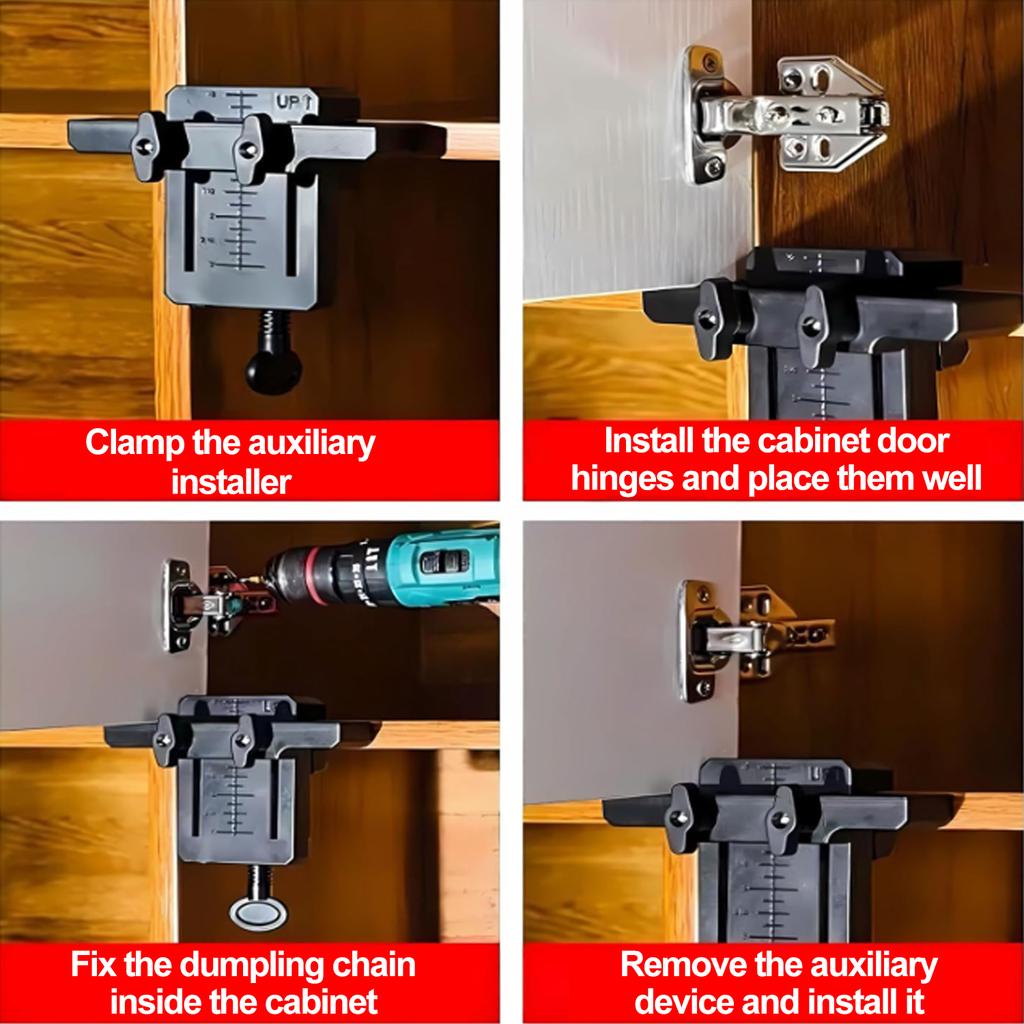 Clemă de instalare a cadrului dulapurilor de podea Mini braț de susținere din plastic ABS Diga de montare a ușii dulapului multifuncțional pentru instalarea ușii ascunse