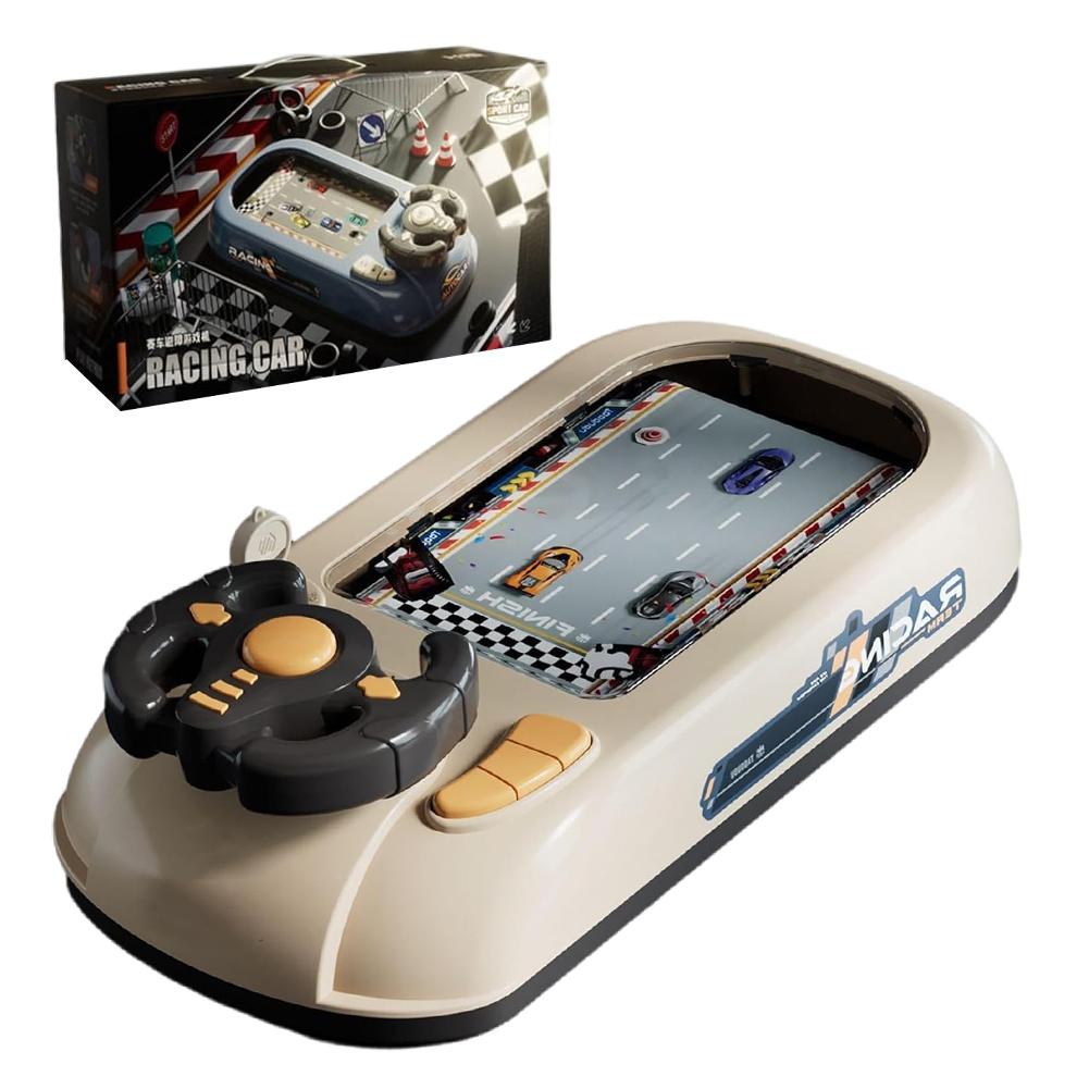 Driving Simulator with Music & Vehicle Sound Effects Interactive Simulation Driving Steering Wheel Toy Car Racing Adventure Game