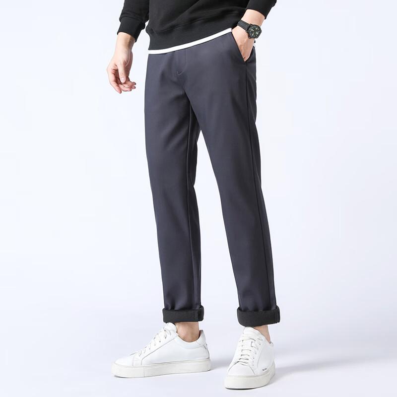 Fengxiao Men's Anti-Wrinkle Business Casual Trousers