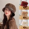 Warm Fisherman Cap Windproof Dome Hats New Bucket Hat  Women