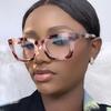 Vintage Filter UV Women's Blue Light Blocking Glasses Square Popular Readers Glasses Eyeglasses Frame for Men and Women