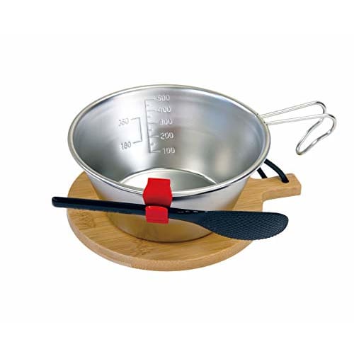 CAPTAIN STAG (CAPTAIN STAG) Double Embossed Mini Rice Scoop, 16cm, Made In Japan, UH-3035, Black