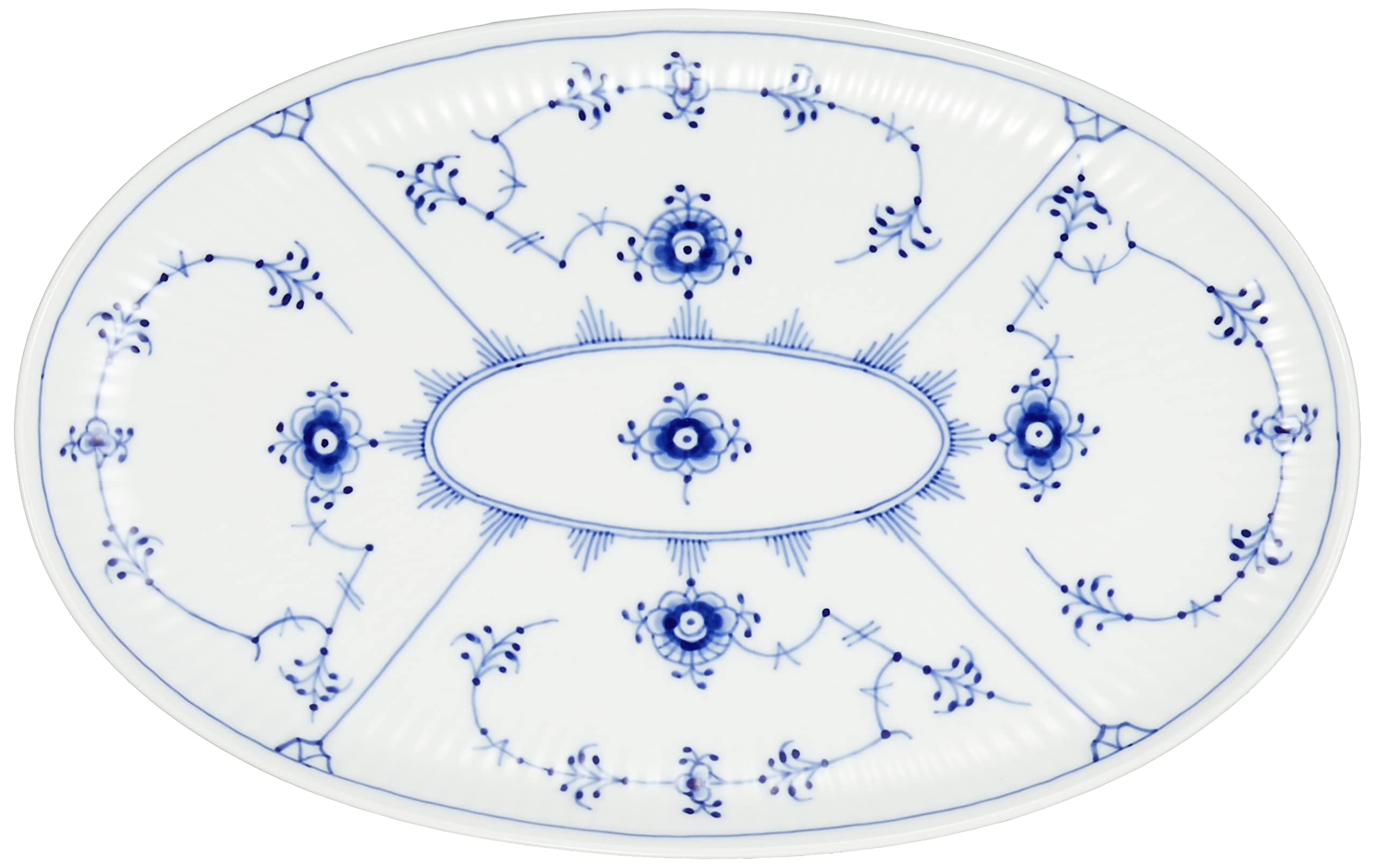 

[Officially Imported] Royal Copenhagen Blue Fluted Plain Oval Dish, 23.5cm, Wedding Gift, Product Number 1016759