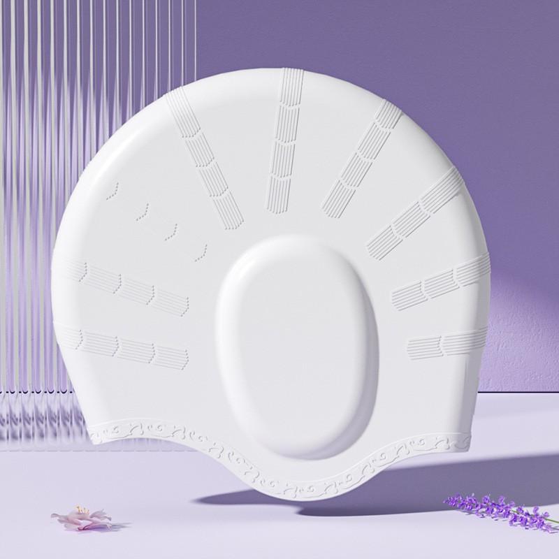 New Style Swimming Cap Women's Long Hair Ears Highly Elastic Waterproof Comfortable Without Tightening Head Enlarged Solid Color Hat