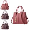 Stylish Large Capacity Mom Handbag For Middle-aged Women In Elegant Purple Color