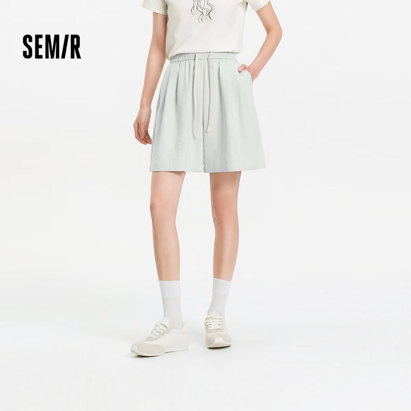 Semir Women's Summer Loose Pleated Milk Fluff Shorts
