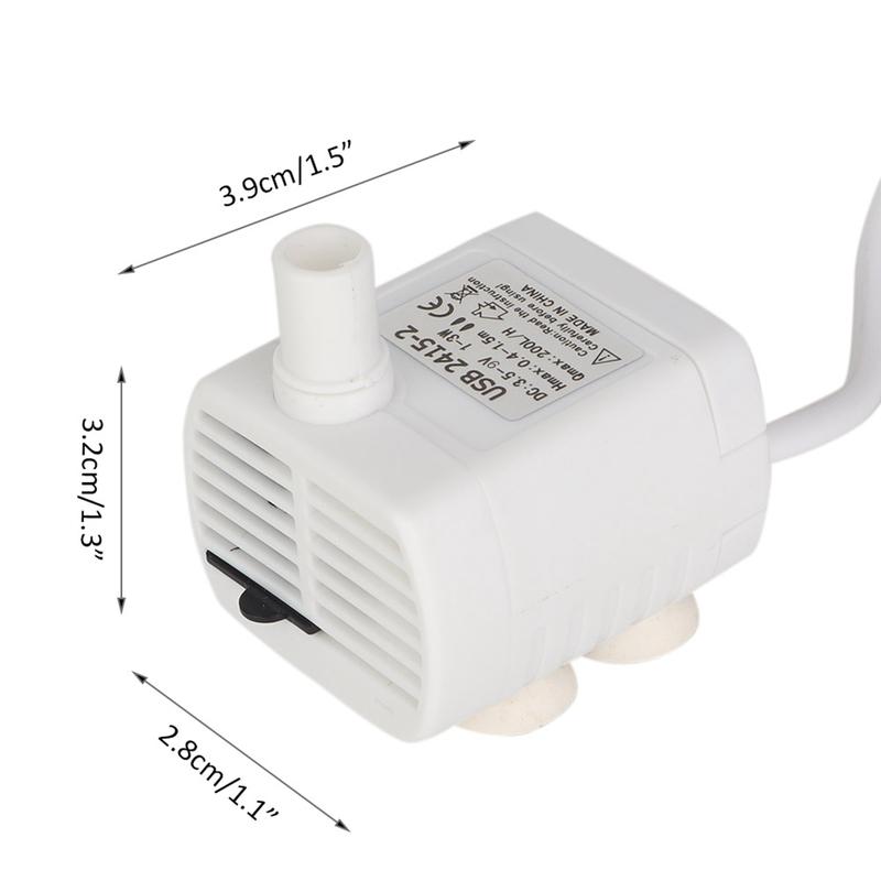 Fashionable USB Mini Pump Submersible Water Pump for Fish Tank Aquarium Pet Water Dispenser Waterproof Submersible Aquarium
