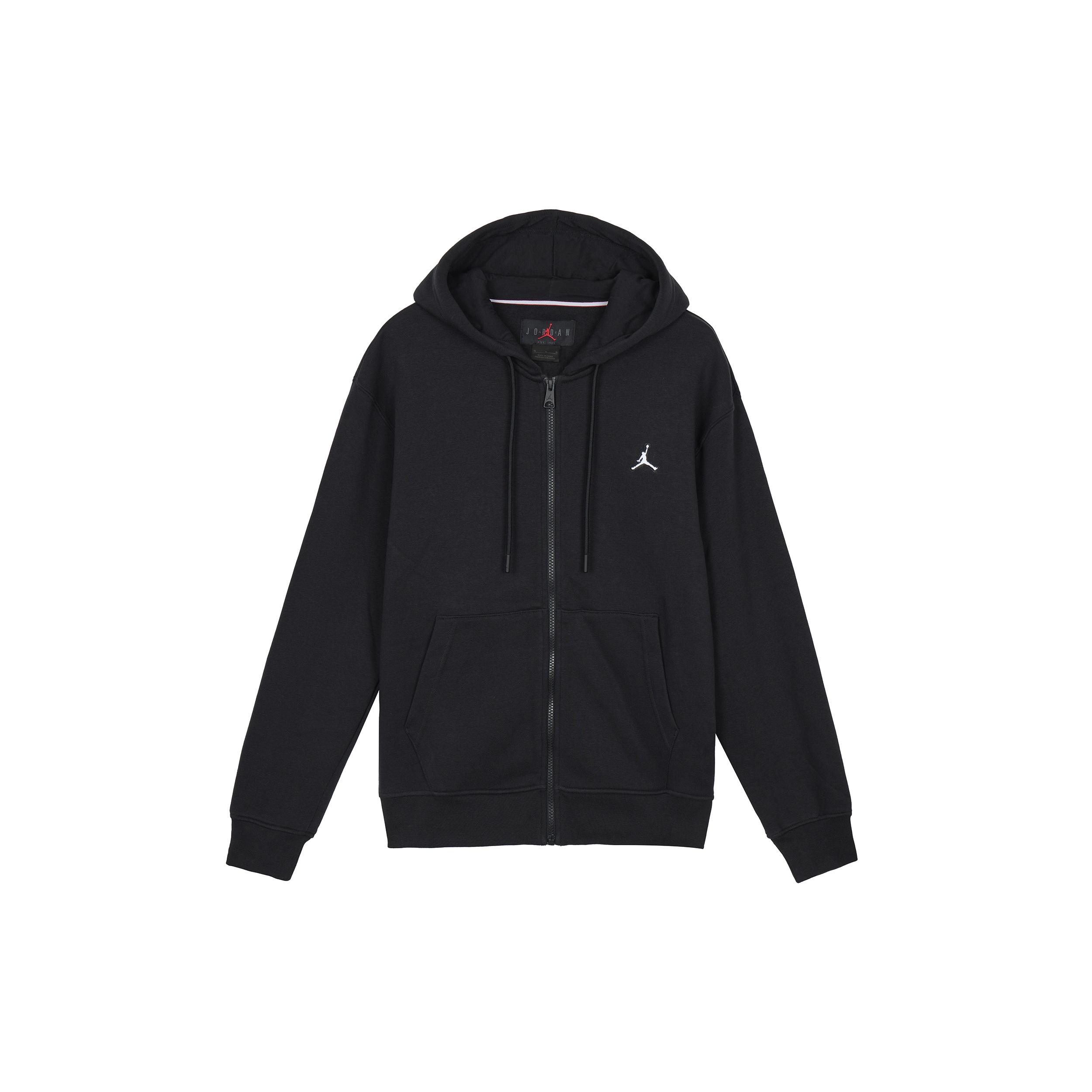 Air Jordan Brand Embroidered Zipper Hoodie Men s Black DQ7351-010 L