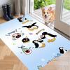 Crystal Velvet Rug with Pingu Design, Soft Non-Slip Floor Mat for Living Room Bedroom Decor