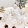 9PCS New 9cm Christmas Tree Balls Color Print Home Decor Hanging Balls PET Navidad Xmas Ball Pendant New Year
