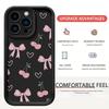 Cherry Bow Black Groove Full Coverage Phone Case for Samsung & iPhone 13 To 17