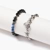 Cut Blue Lapis 895 Wire Diamond Mix 1163 Bracelet Set (C2503-SE425_BK)