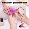 3W Nail Dryer Light UV Nail Lamp For Drying Gel Nail Polish Foot Switch Clip-On Flexible Desk Mini Portable USB For DIY Manicure