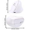 Vertical Mouse, Wireless, Bluetooth & 2.4G, USB, 3-Mode, Vertical, Quiet, 6 Buttons, Optical, Compact, Type-C Rechargeable, Ergonomic, Right-Handed,