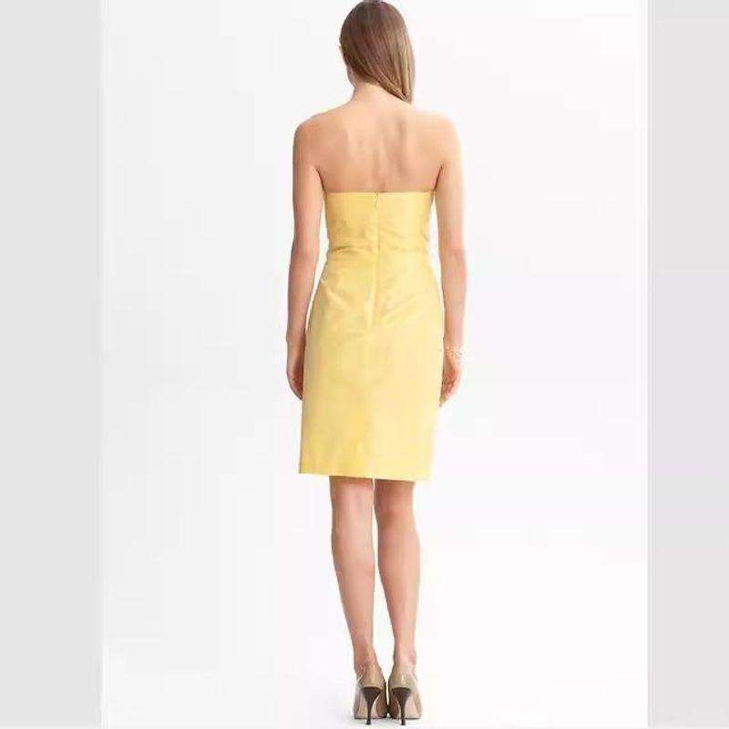 Big Sale Silk Dress Skirt with Chest Pad Silk Taffeta Fashion Banana BR Tube Top Dress Mulberry Silk