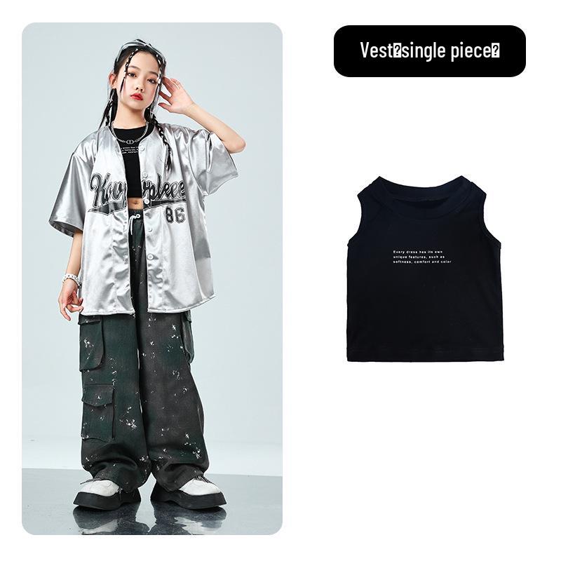 Trendy Kids Hip Hop Street Dance Outfit - Stylish Boys & Girls Performance Clothing 140cm