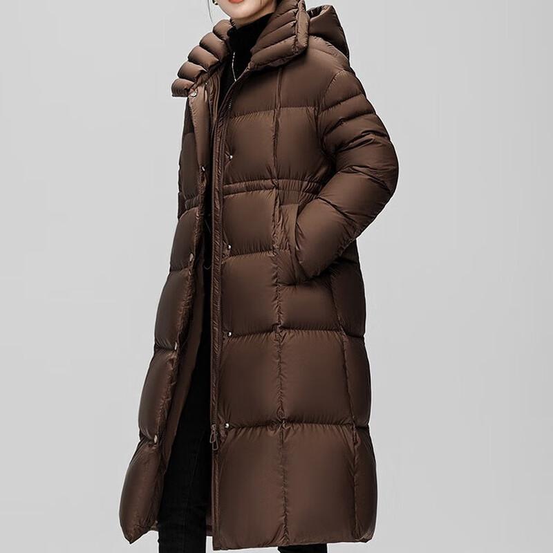 

Женское длинное зимнее пальто Yaya приталенного силуэта с утиным пухом M