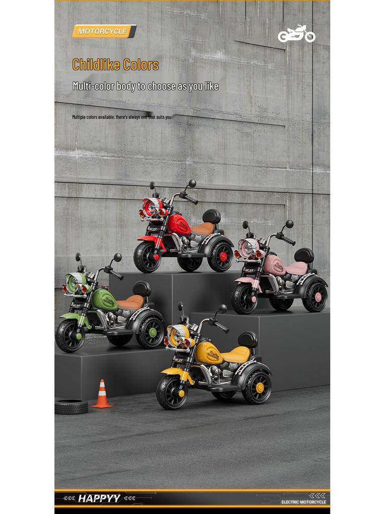 Kids' Electric Tricycle: Rechargeable Remote-Controlled Ride-On for Boys & Girls
