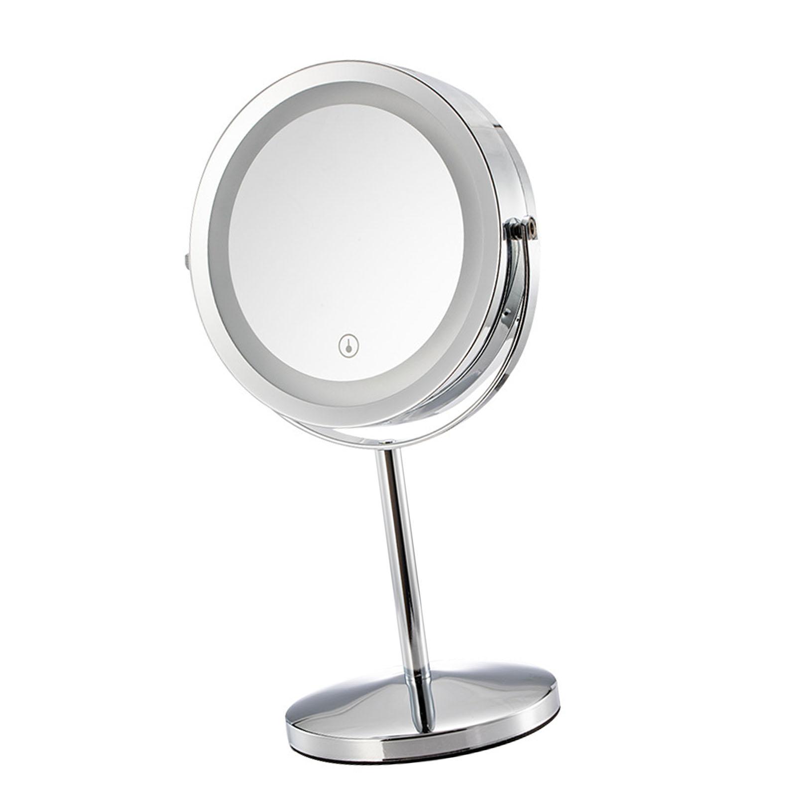 

Зеркало для макияжа LED вращающееся регулируемое перезаряжаемое высокое разрешение 3-кратное увеличительное косметическое зеркало с