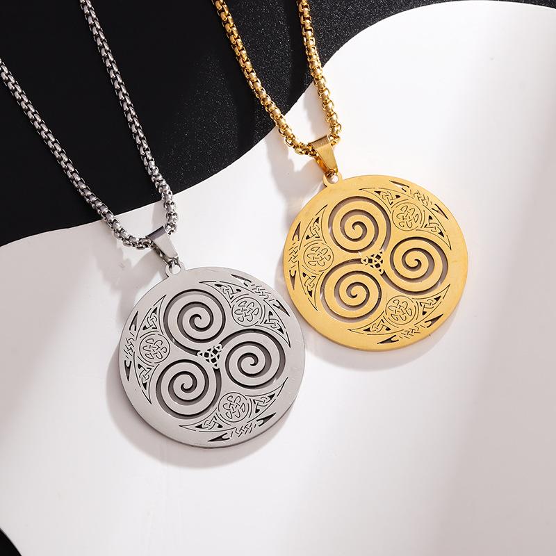 New European and American New Stainless Steel Necklace Mens Pendant Box Chain Necklace Jewelry