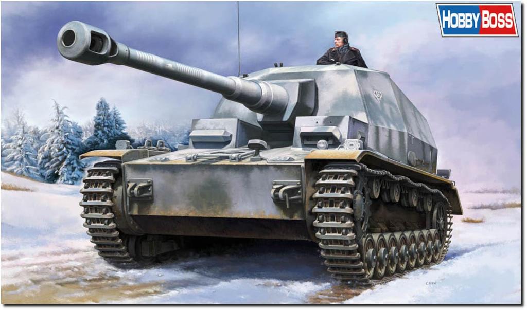 Hobby Boss 1/48 Fighting Vehicle Series German IV Ausf. a 10.5cm Anti-Tank Self-Propelled Gun, Dicker Max Plastic Model Kit 84835 (Tank)