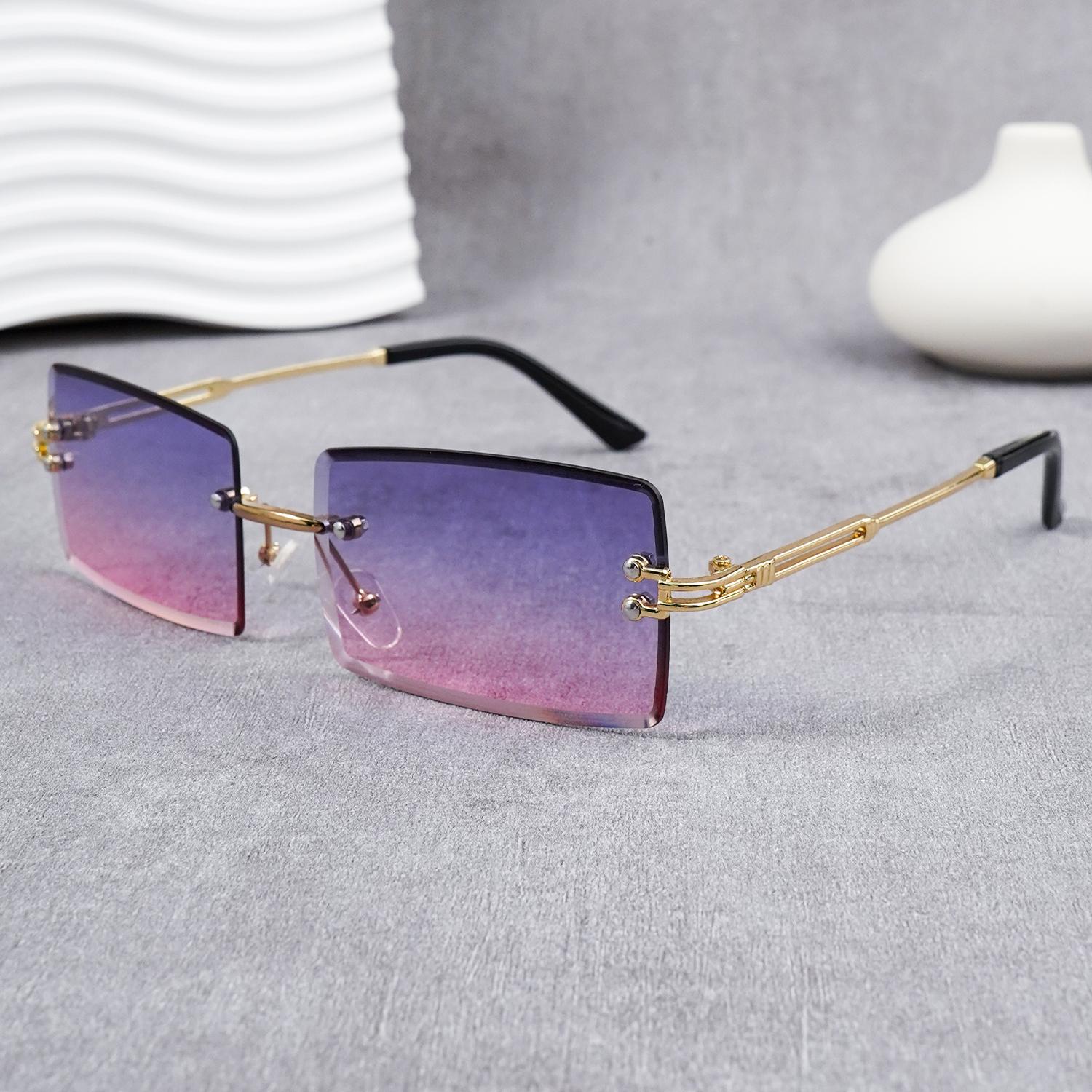 Frameless Rectangles for Women and Men - UV400 Fashionable Sunglasses