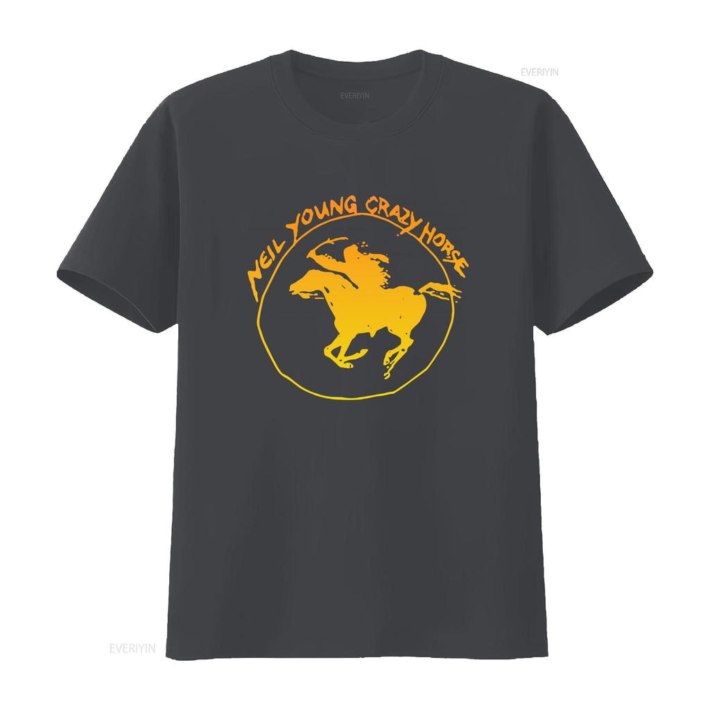 Neil Young Crazy Horse Mens T Shirt S 5XL Long or s Rock Band  vintage Washed Casual fashion Stretched Breathable Slightly
