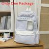 Anime Girl Double Shoulder Backpack For School With Nylon Material And Dot Pattern
